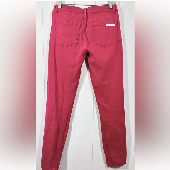 Michael Kors Fuchsia Skinny Denim Jeans Stretch Size 4 - Picture 5 of 8